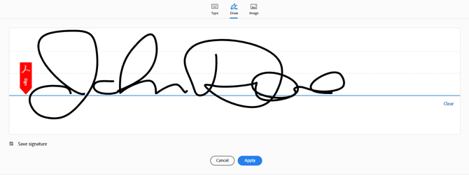 Adobe Acrobat - Fill and Sign - Type Signature 3