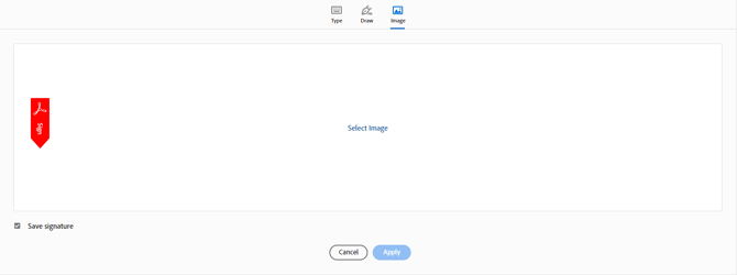 Adobe Acrobat - Fill and Sign - Type Signature