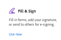 Adobe Acrobat - Fill and Sign