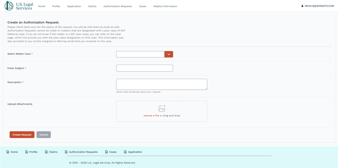 Attorney Portal - Authorization Request - Form 2