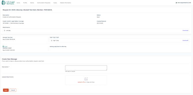 Attorney Portal - Authorization Request - View Details