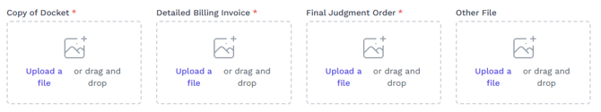 Attorney Portal - File a Claim - Required Uploads