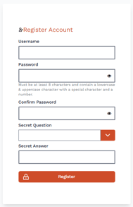 Attorney Portal - Register passsword