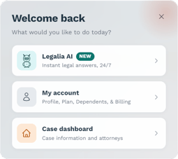 Log in modal