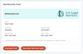 Member Portal - Membership Card