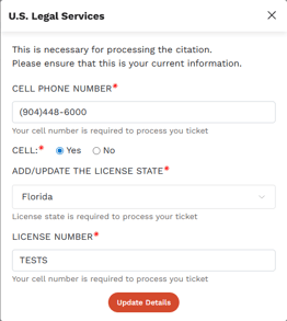 Member Portal - Submit a Citation - Update profile